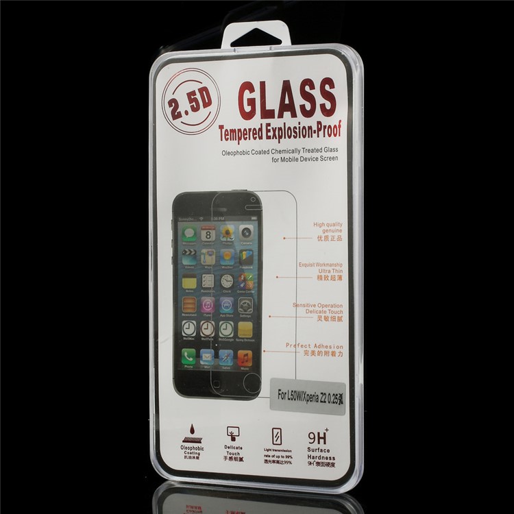 0.5mm 2.5D 9H Explosion-proof Tempered Glass Screen Protector for Sony Xperia Z2 D6502 D6503 D6543 (Arc Edge)-7