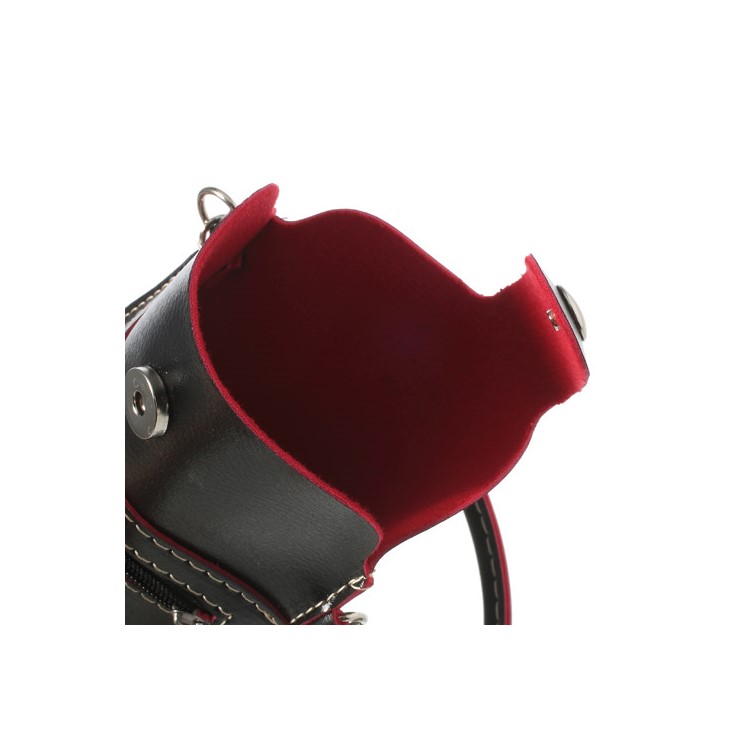 Black Universal Leather Bag Case w/ Shoulder Strap for Samsung Sony Xperia HTC LG Etc, Size: 18 x 11cm-7
