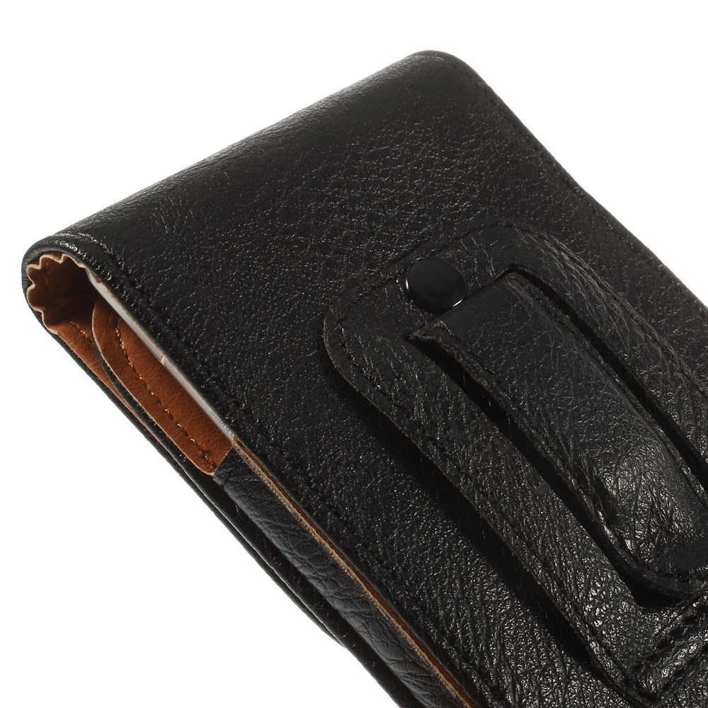 Elephant Skin Leather Magnetic Belt Pouch Shell for Samsung Galaxy S5 / Sony Xperia Z1, Size: 14.7 x 7.8 x 1.3cm - Black-4