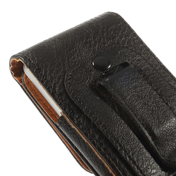 Elephant Skin Leather Magnetic Belt Pouch Bag for iPhone 4 4s Nokia Lumia 520, Size: 12 x 6.4 x 1.6cm - Black-4