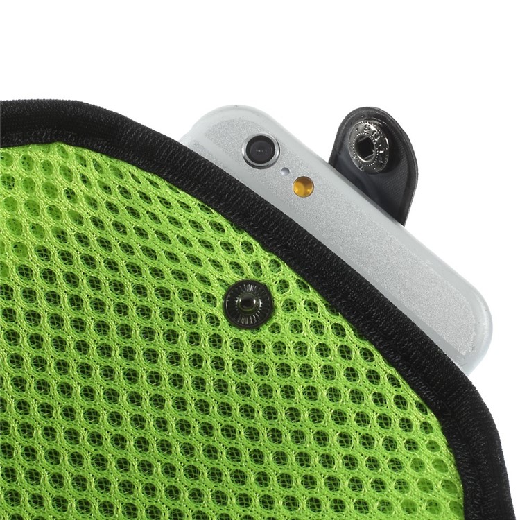 Green Sweat-absorbent Mesh Gym Sports Armband Case for iPhone 6 4.7 inch / Samsung Galaxy S5 G900 / S4 I9500 Etc.-6