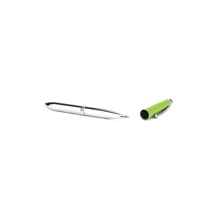 3 in 1 Stylus w/ LED Flashlight Ballpoint Pen for iPhone iPad iPod Samsung HTC LG Nokia - Green-4