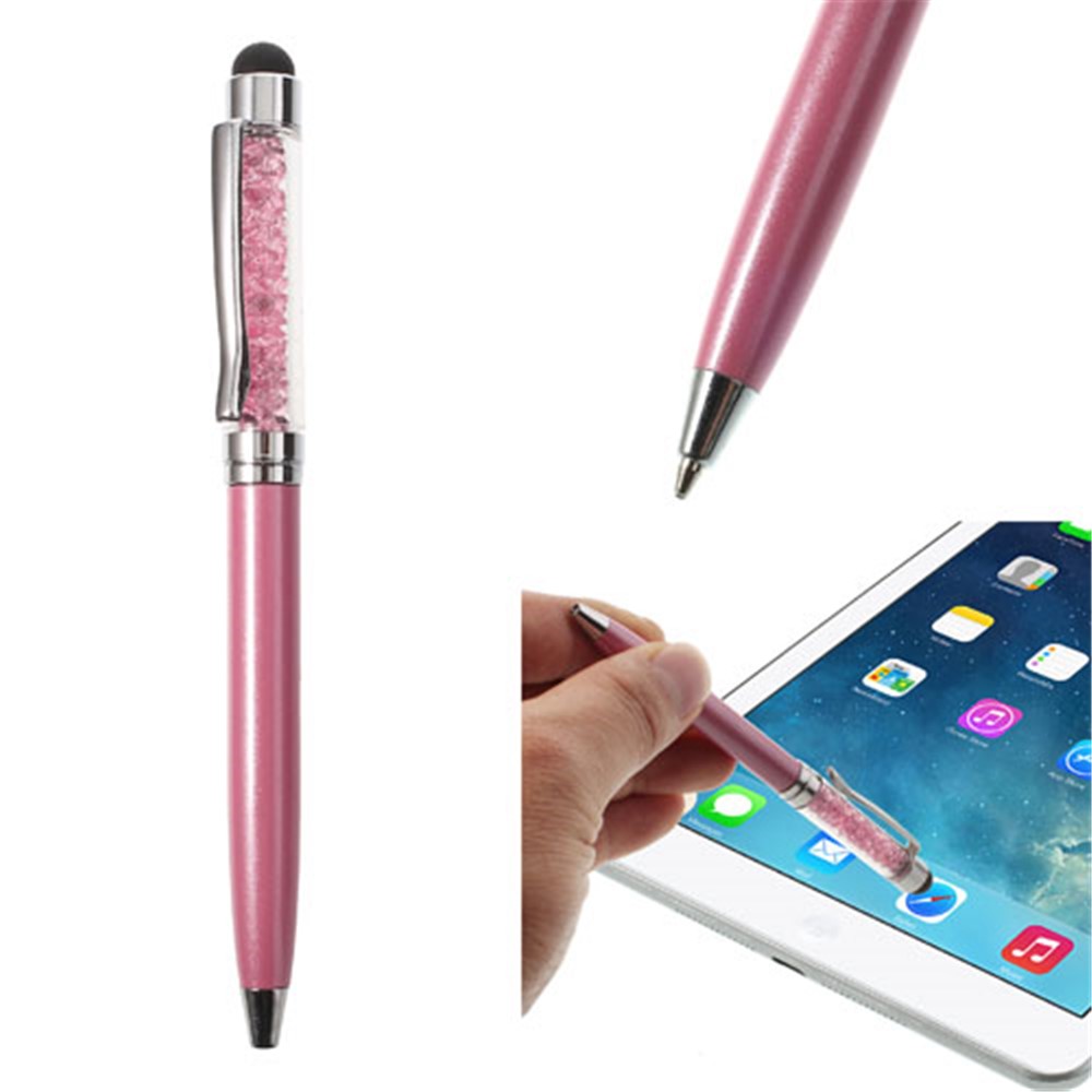 Wholesale Pink Bling Rhinestone Capacitive Touch Stylus & Ballpoint Pen
