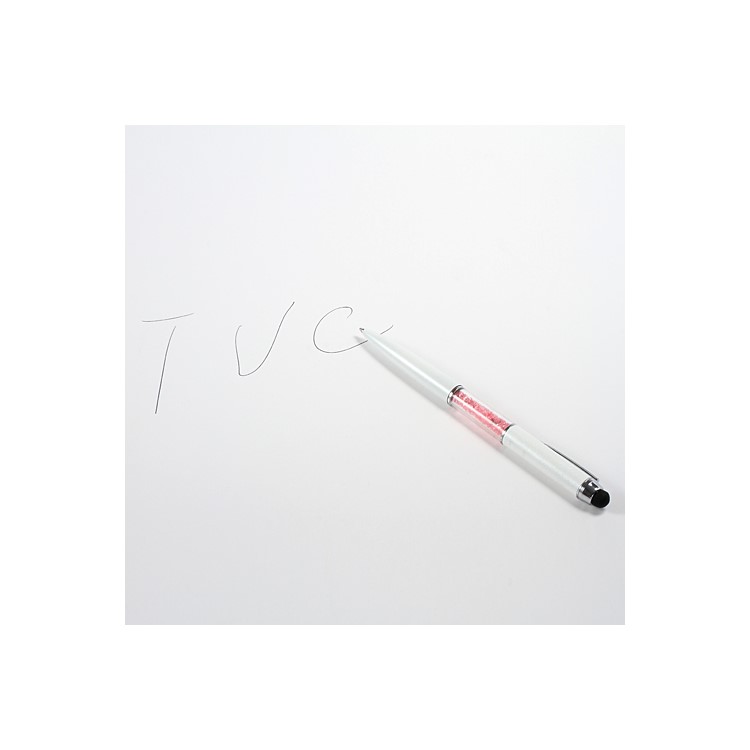 Pink Crystal Rhinestone 2 in 1 Ballpoint Pen & Stylus Touch Pen for iPhone iPad Samsung HTC LG Nokia-2