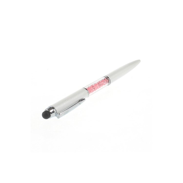 Pink Crystal Rhinestone 2 in 1 Ballpoint Pen & Stylus Touch Pen for iPhone iPad Samsung HTC LG Nokia-4