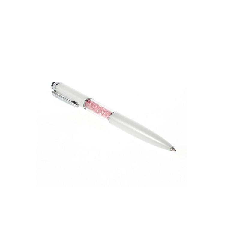 Pink Crystal Rhinestone 2 in 1 Ballpoint Pen & Stylus Touch Pen for iPhone iPad Samsung HTC LG Nokia-5