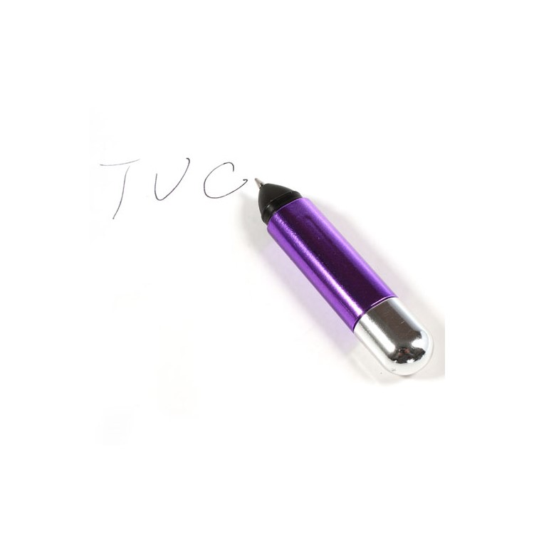 Short Stick Shaped Capacitive Touch Screen Stylus & Ballpoint Pen & Anti-dust Plug - Purple-4