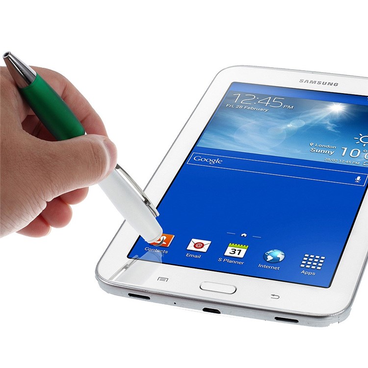 2-in-1 Capacitive Screen Stylus Touch Pen + Ballpoint Pen for iPhone iPad Samsung Sony HTC etc - Green-5