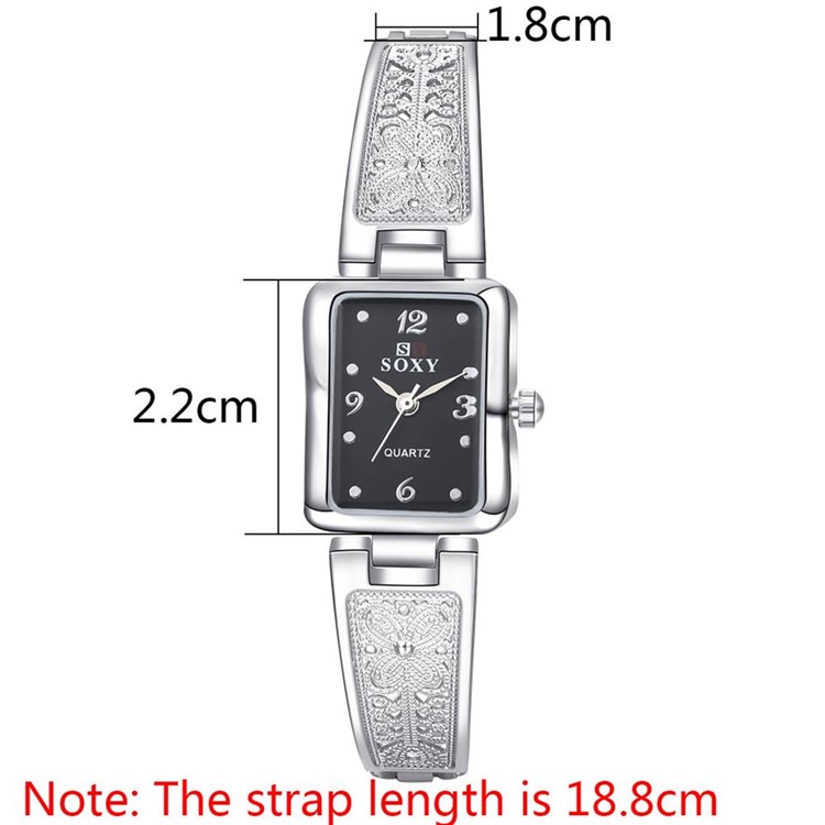 WH0014A Fashion Wrist Bracelet Rectangle Dial Women Quartz Watch - Silver-2