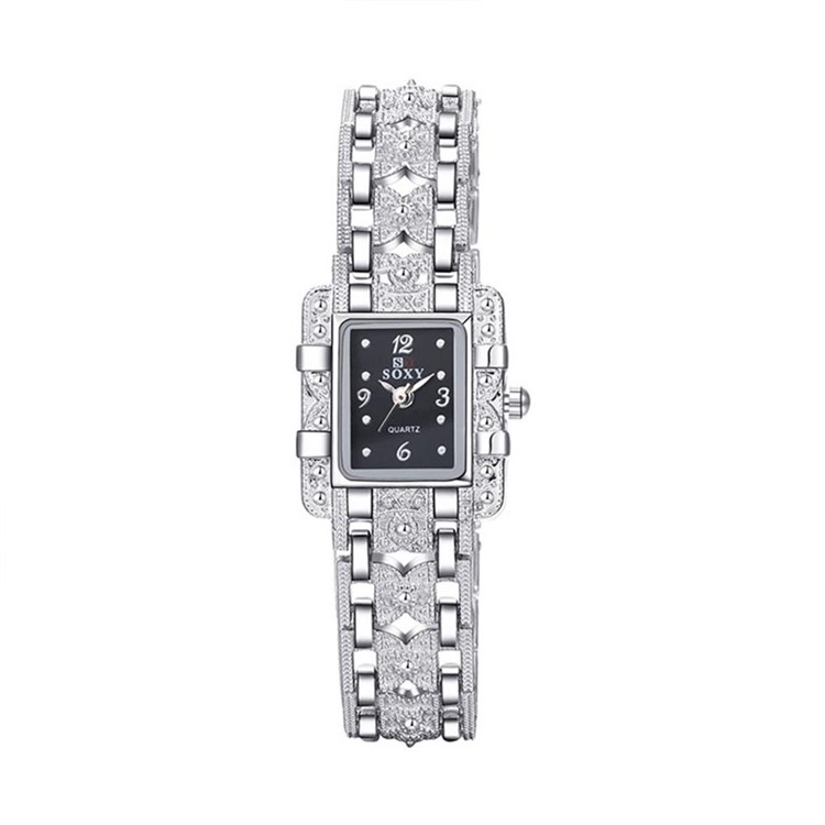 Fashion Collocation Alloy Quartz Wrist Watch for Women - Black-1