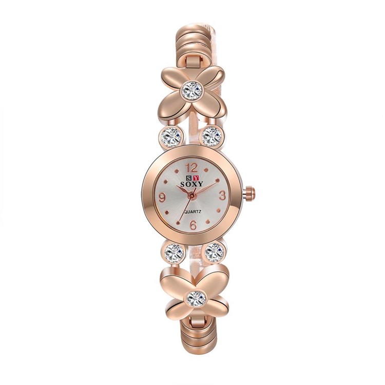 Fashion Collocation Flower Alloy Quartz Wrist Watch for Women-1