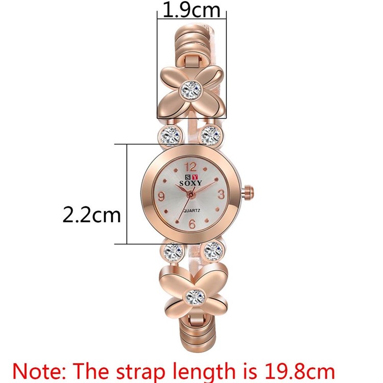 Fashion Collocation Flower Alloy Quartz Wrist Watch for Women-2