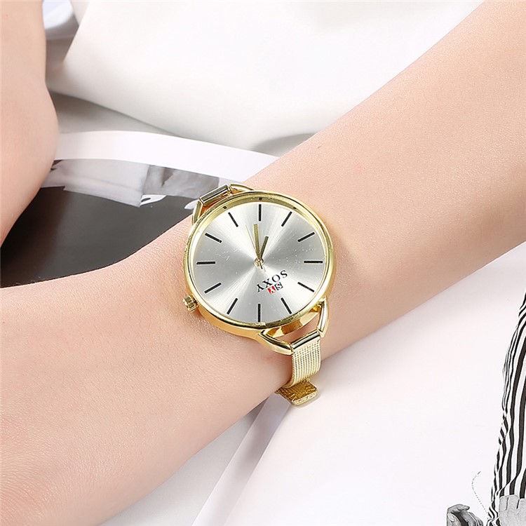 Fashion Wrist Watch Quartz Watch Alloy Band - Gold / Silver-3