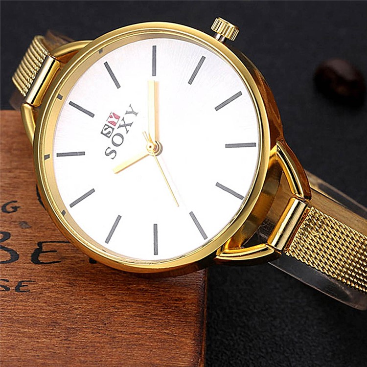 Fashion Wrist Watch Quartz Watch Alloy Band - Gold / Silver-5