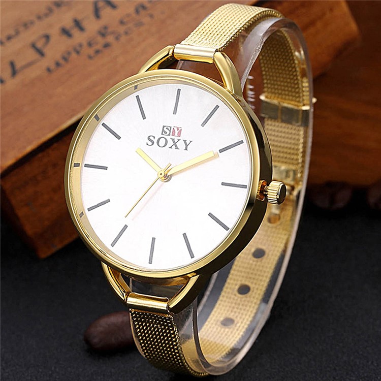 Fashion Wrist Watch Quartz Watch Alloy Band - Gold / Silver-6