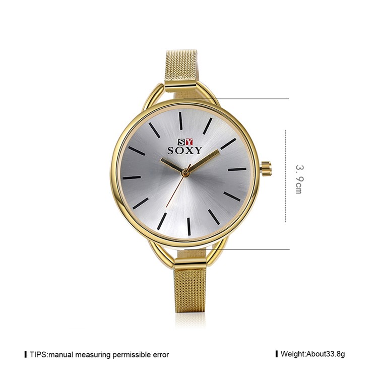 Fashion Wrist Watch Quartz Watch Alloy Band - Gold / Silver-7