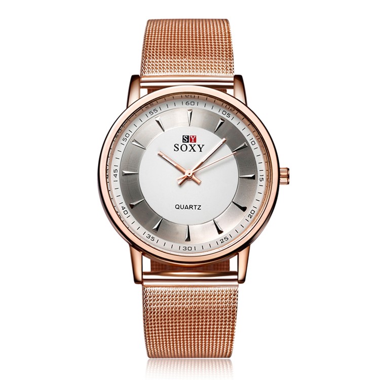 WH0078 Polished Rose Gold Women Luxury Quartz Watch-1