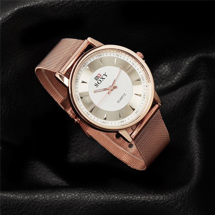 WH0078 Polished Rose Gold Women Luxury Quartz Watch-5