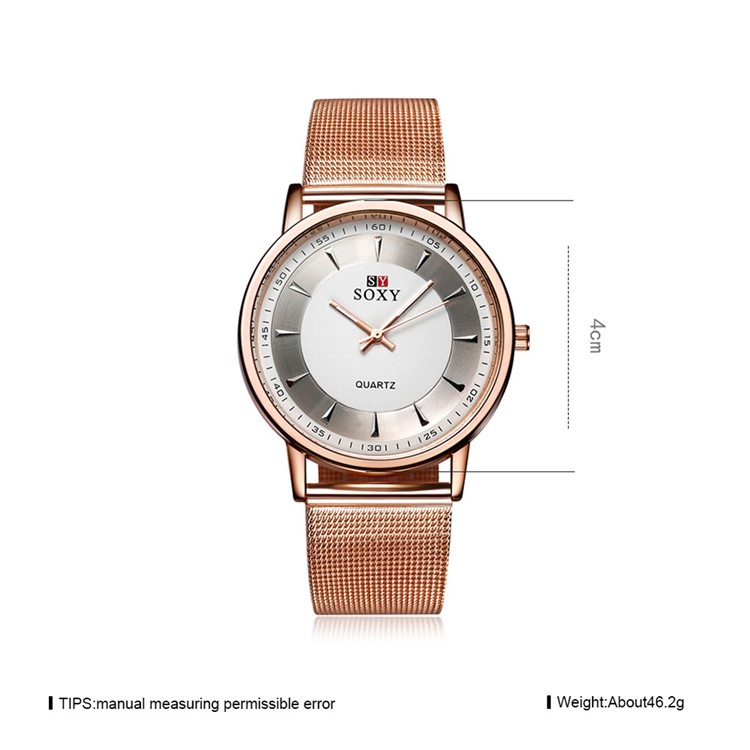 WH0078 Polished Rose Gold Women Luxury Quartz Watch-7