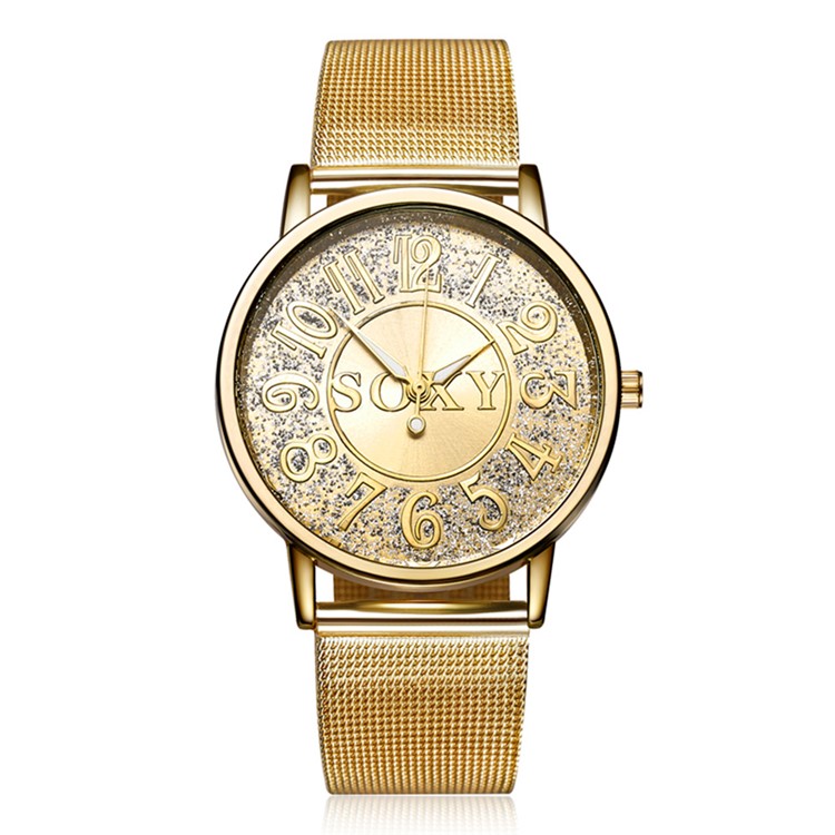 Business Style Large Number Men Quartz Wrist Watch (WH0083-J) - Gold-1