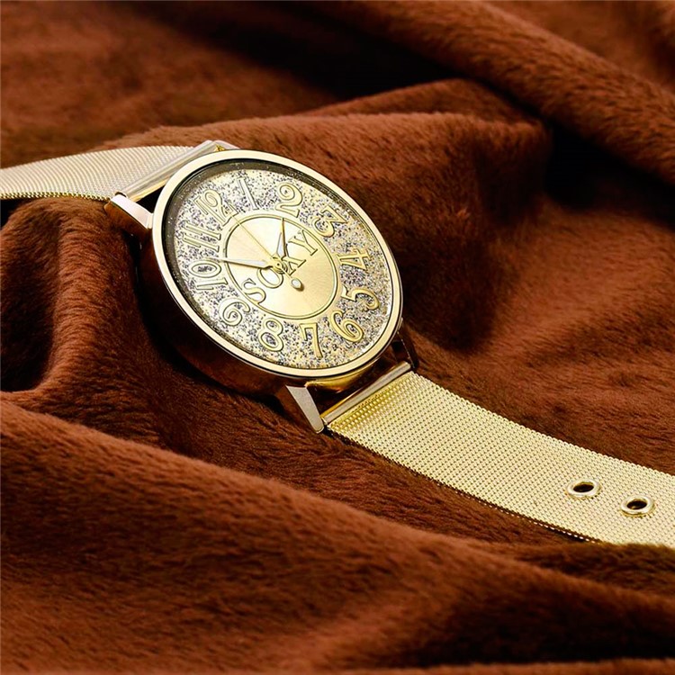 Business Style Large Number Men Quartz Wrist Watch (WH0083-J) - Gold-6