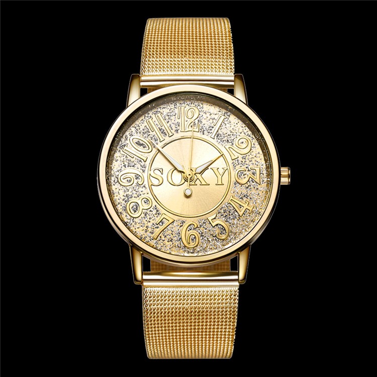 Business Style Large Number Men Quartz Wrist Watch (WH0083-J) - Gold-8