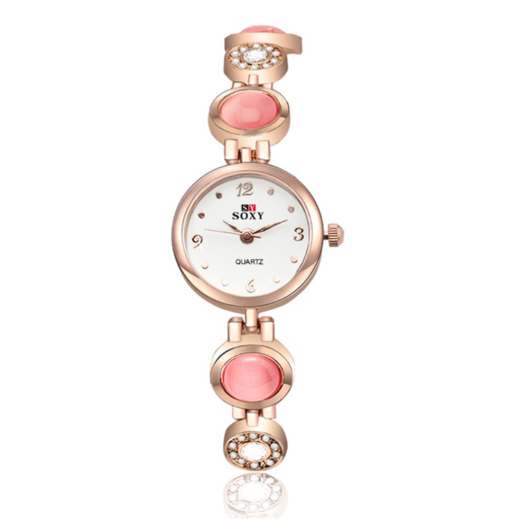 Fashion Collocation Alloy Quartz Chain Band Watch (WH0098-Z) for Women - Rose Gold-1