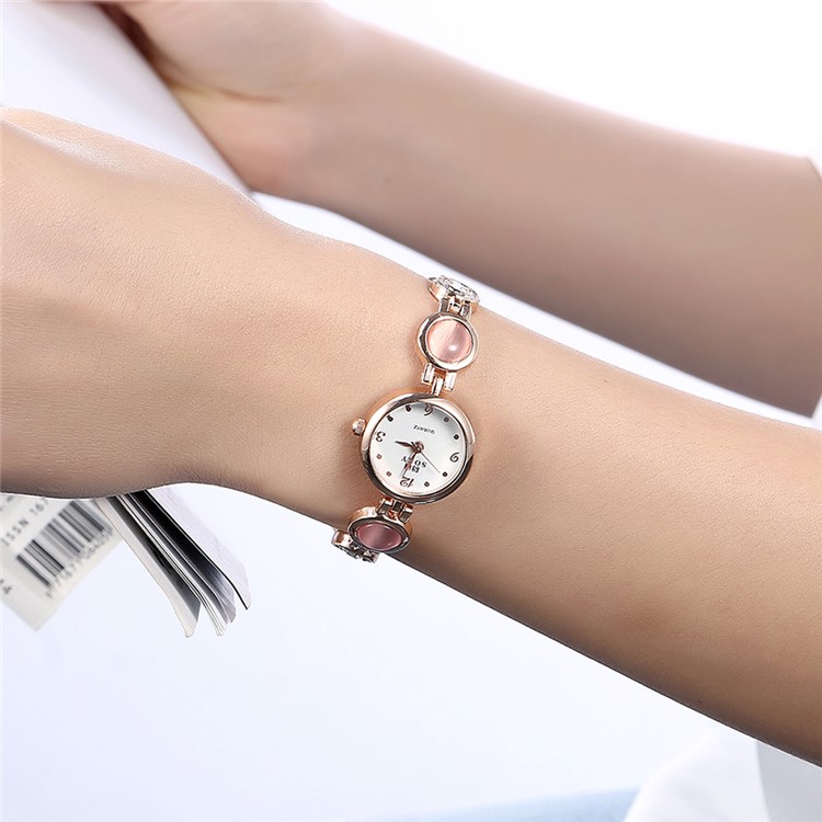 Fashion Collocation Alloy Quartz Chain Band Watch (WH0098-Z) for Women - Rose Gold-2