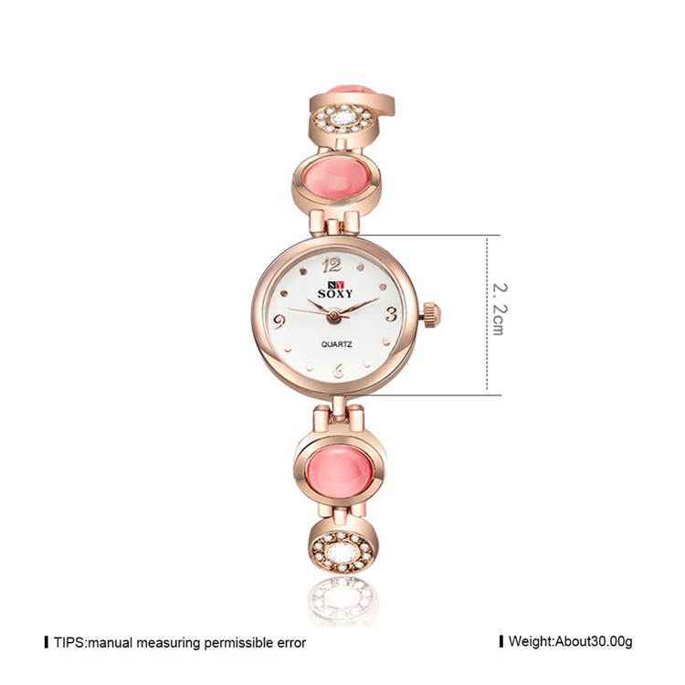 Fashion Collocation Alloy Quartz Chain Band Watch (WH0098-Z) for Women - Rose Gold-7