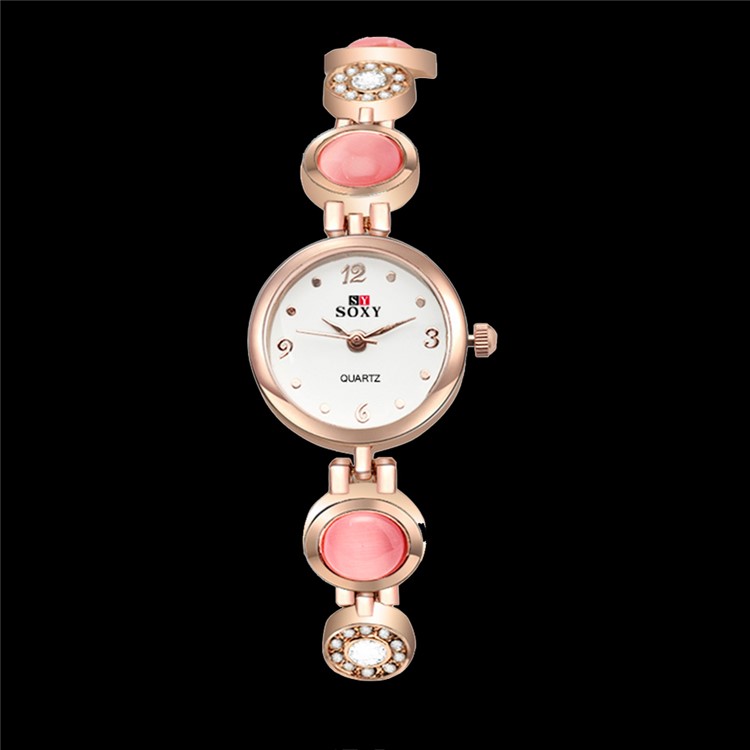 Fashion Collocation Alloy Quartz Chain Band Watch (WH0098-Z) for Women - Rose Gold-8