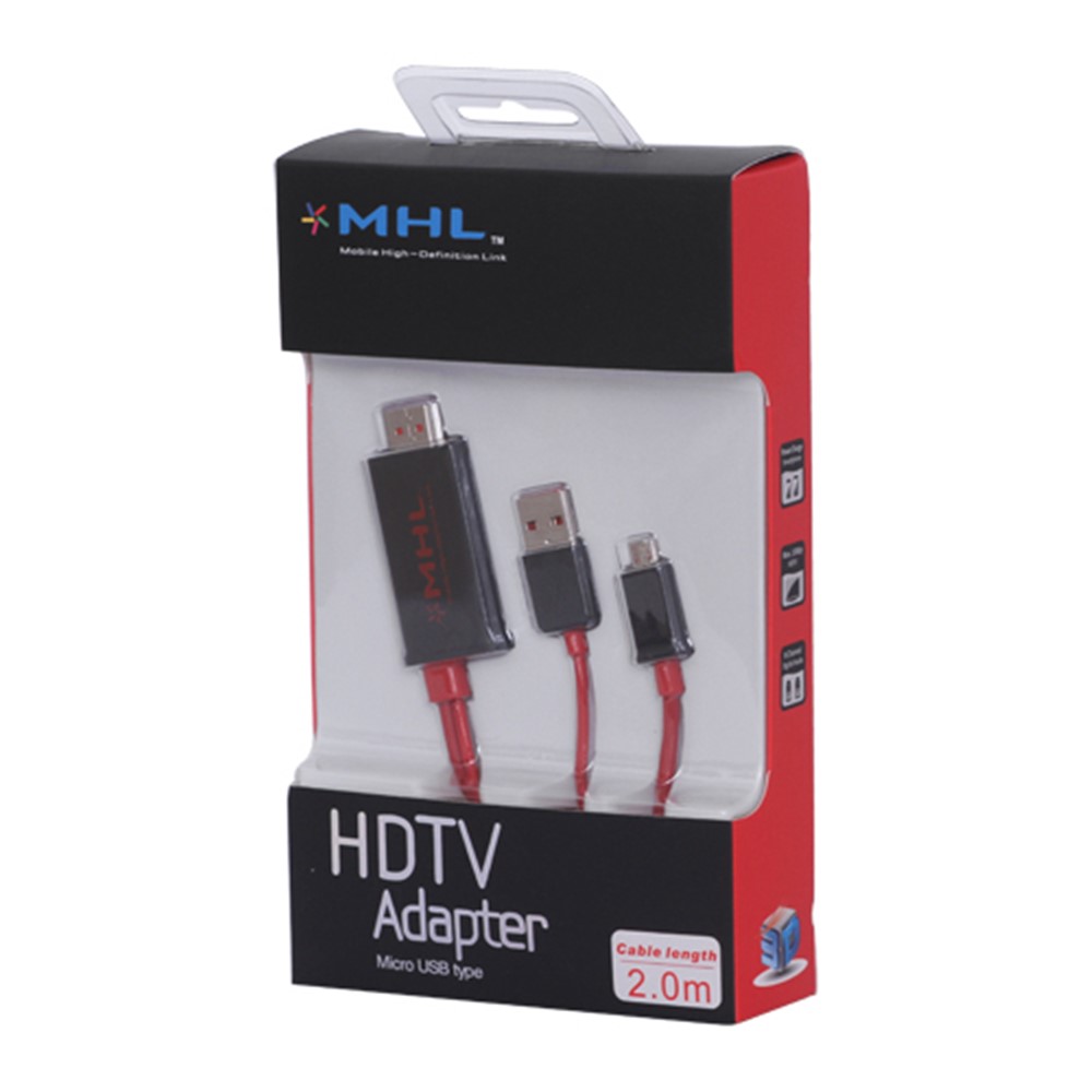 MHL Micro USB to HDMI Adapter Cable for Samsung i9100 Galaxy S 2 HTC Sensation Flayer-3