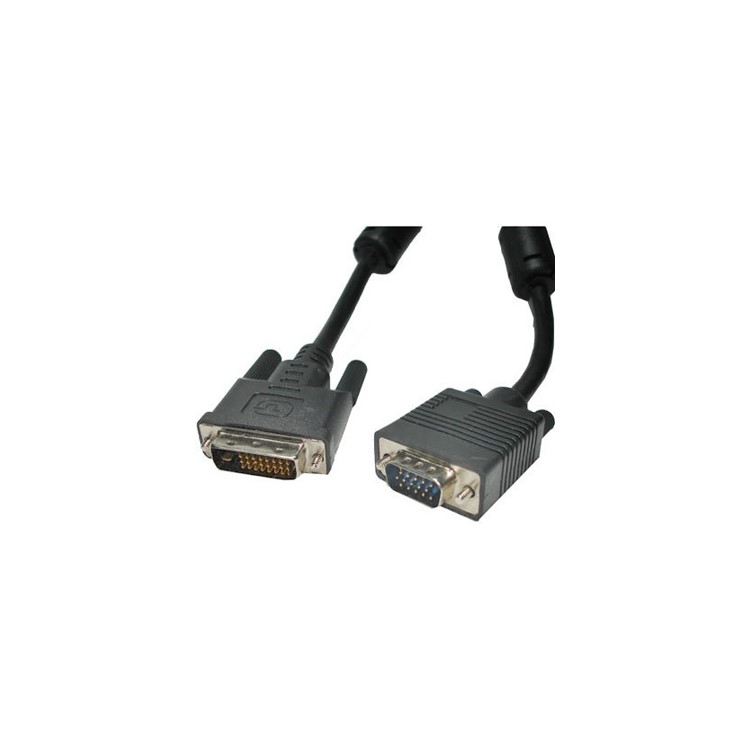 

VGA 15Pin Male to DVI 24+1 Pin Male Cable;1.5M