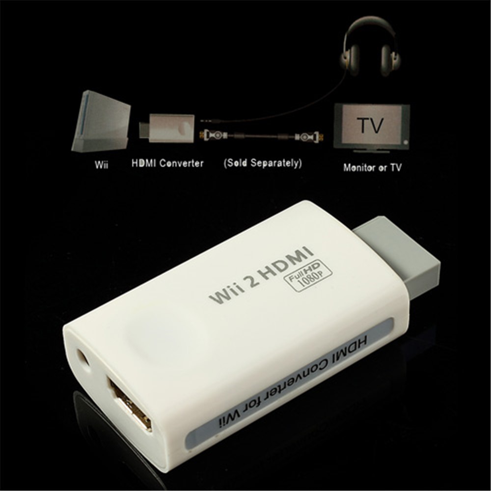 Wii to HDMI 3.5mm Audio Full HD 720P 1080P Converter Adapter for Wii Game-1