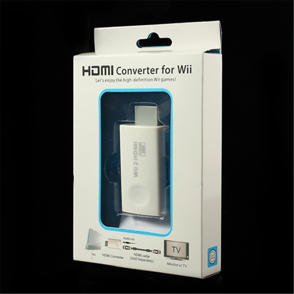 Wii to HDMI 3.5mm Audio Full HD 720P 1080P Converter Adapter for Wii Game-7
