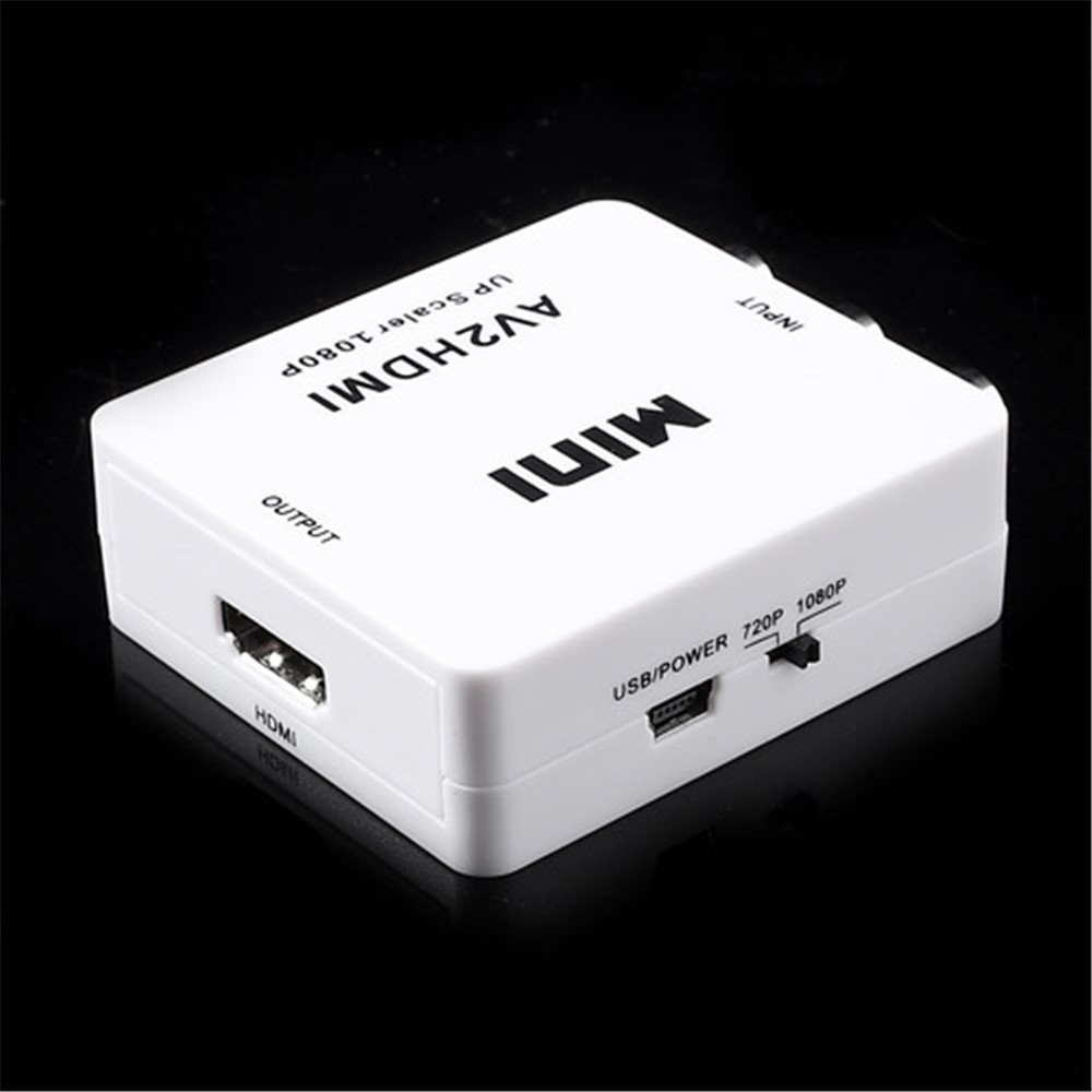 Mini Composite RCA CVBS AV to 720P 1080P HDMI Converter Adapter-2