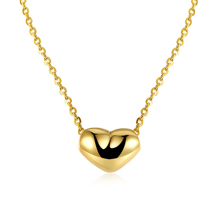 N638 Women S Necklaces Heart Shaped Pendant Link Chain N638 Women S Necklaces Heart Shaped Pendant Link Chain Gold Color Plated 1