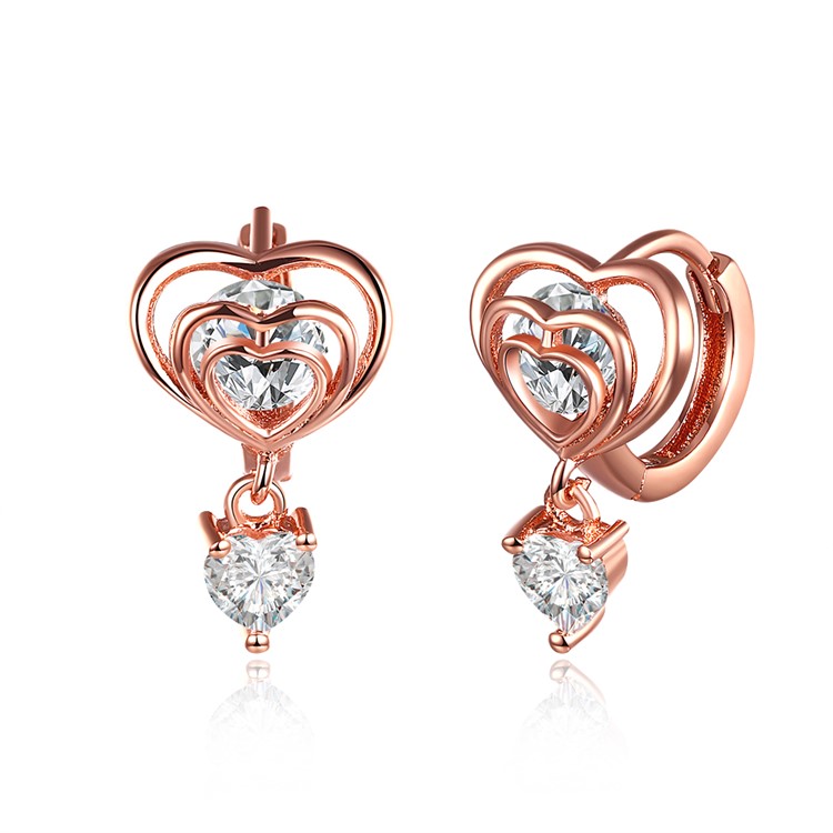 Purchased Lkn18krgpe127 Elegant Delicate Heart Pattern Rose Gold Plated Zircon Decor Nice Earrings For Women S Purchased Lkn18krgpe127 Elegant Delicate Heart Pattern Rose Gold Plated Zircon Decor Nice Earrings For Women S