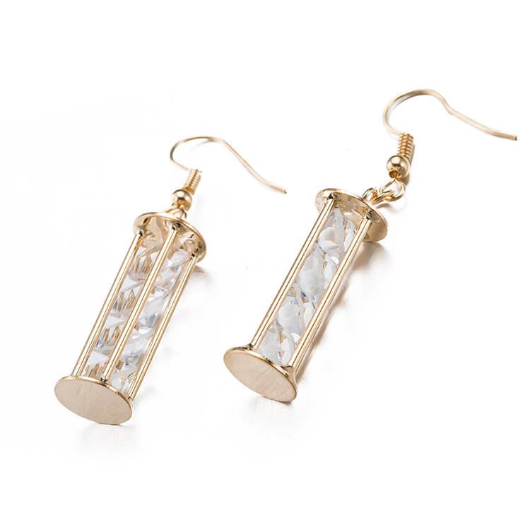 Bke009 A Fashionable Clear Gl Gold Plated Zinc Alloy Nice Bke009 A Fashionable Clear Gl Gold Plated Zinc Alloy Nice Earrings For Women