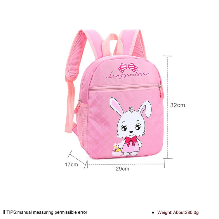 LongYu Cartoon Kids SchoolBags Small Backpack Childrens Cartoon Backpack Waterproof Nylon Color : Purple