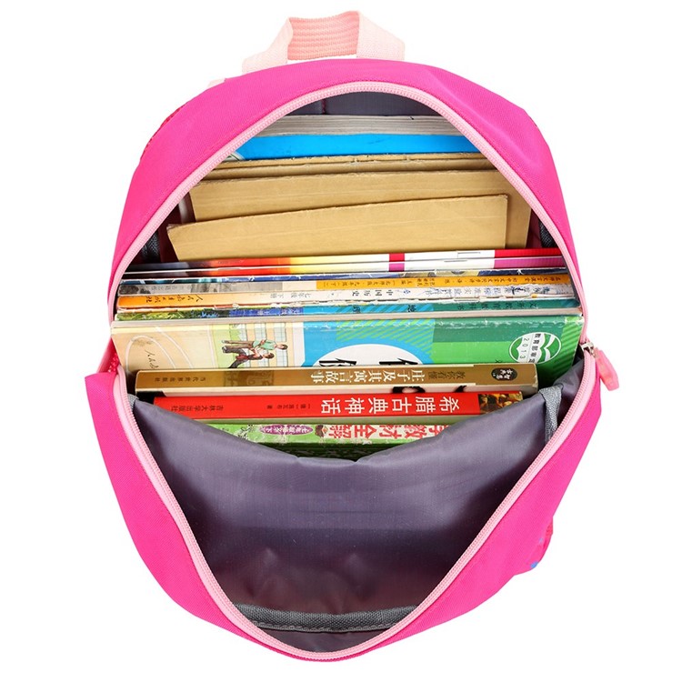 LongYu Cartoon Kids SchoolBags Small Backpack Childrens Cartoon Backpack Waterproof Nylon Color : Purple