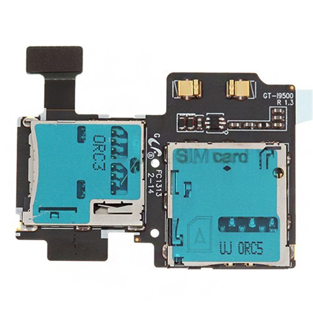 SIM Card and Memory Card Connector Flex Cable for Samsung I9500 Galaxy S4 IV-1
