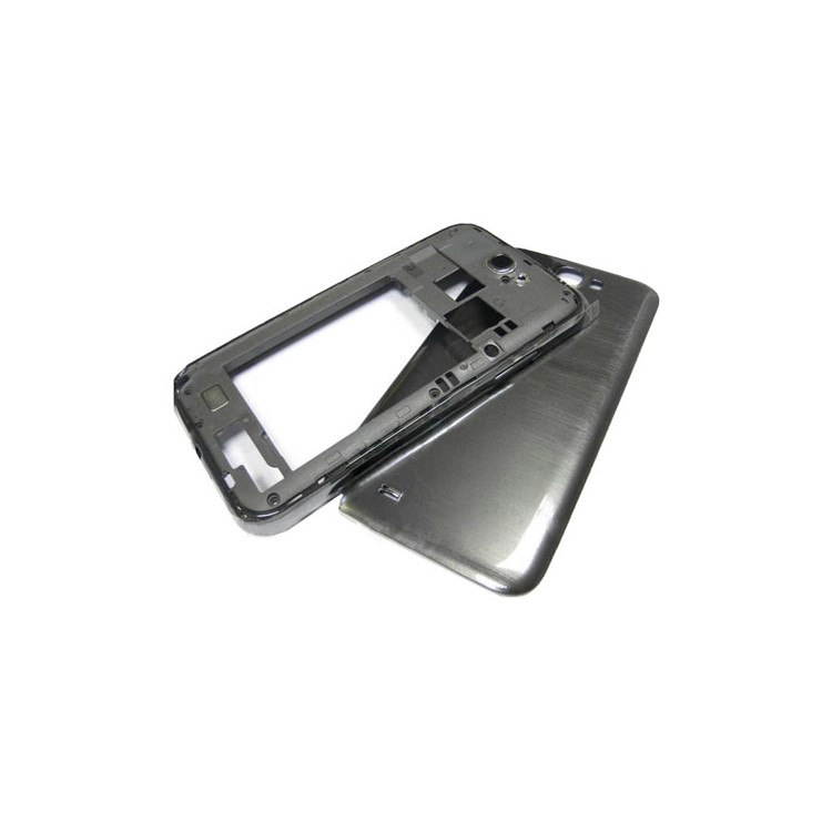 Samsung Galaxy Note II N7100 Back Cover Housing w/ Middle Plate - Grey-1