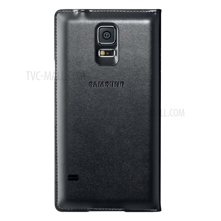 Black Window View Leather Flip Smart Battery Door Cover for Samsung Galaxy S5 G900-2