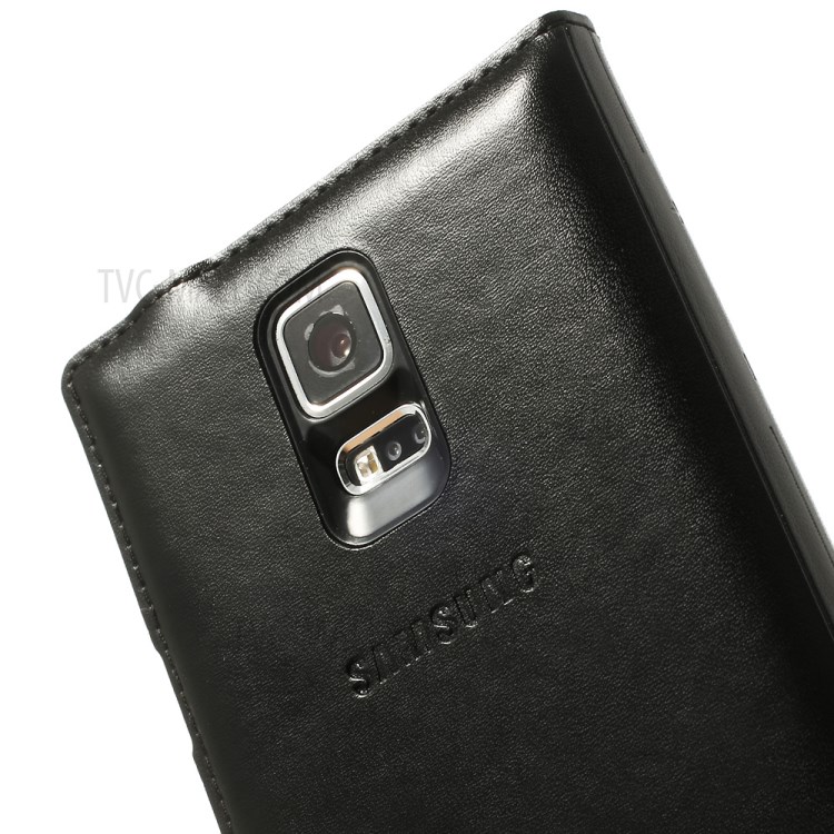 Black Window View Leather Flip Smart Battery Door Cover for Samsung Galaxy S5 G900-4