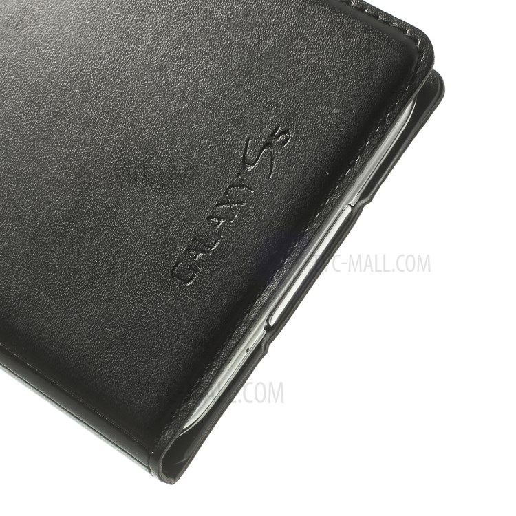 Black Window View Leather Flip Smart Battery Door Cover for Samsung Galaxy S5 G900-6