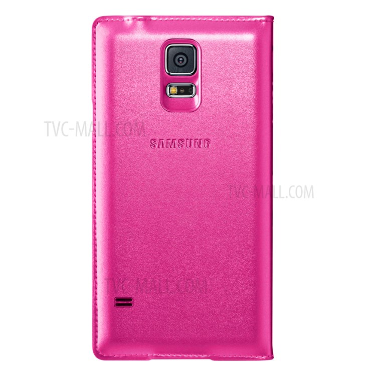 Rose Window View Smart Leather Flip Battery Door Cover Housing for Samsung Galaxy S5 G900-2