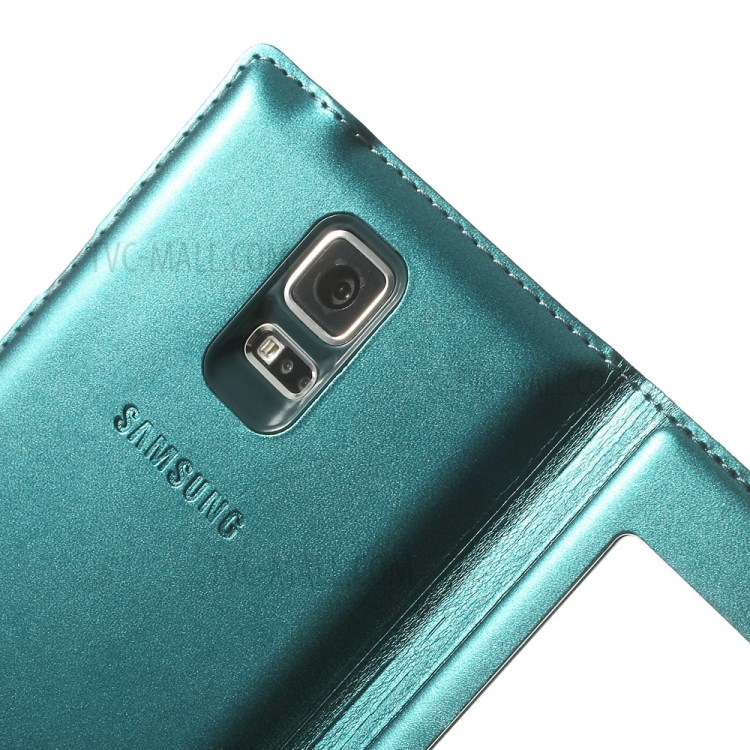 Green Window View Flip Leather Smart Battery Back Cover for Samsung Galaxy S5 G900-4