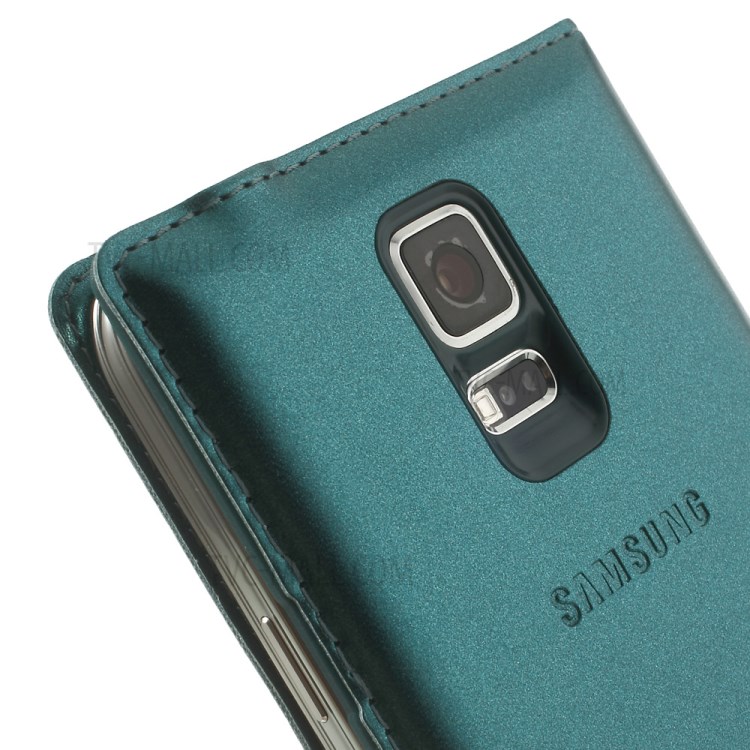 Green Window View Flip Leather Smart Battery Back Cover for Samsung Galaxy S5 G900-6