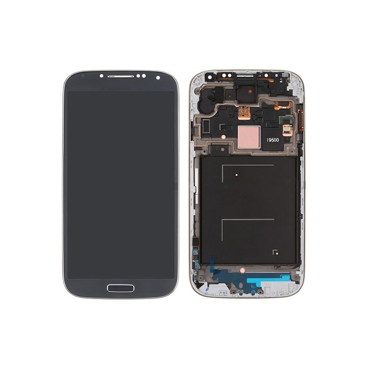 Touch Screen Digitizer LCD Assembly with Frame + Sensor Flex Cable for Samsung Galaxy S 4 IV I9500 - Dark Blue-1