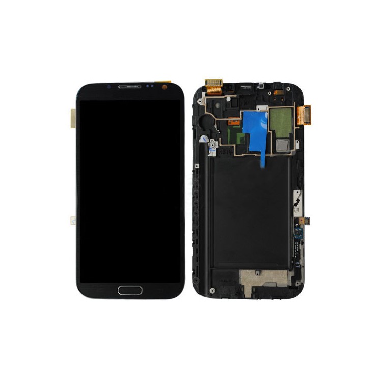 Grey LCD Assembly with Touch Screen + Middle Frame for Samsung Galaxy Note II 2 N7105 LTE-1